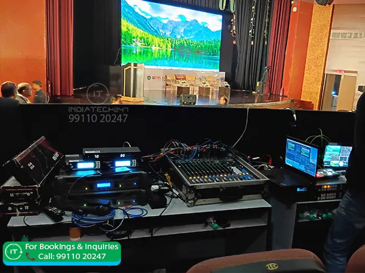 Auditorium PA system on rent for a seminar in Delhi