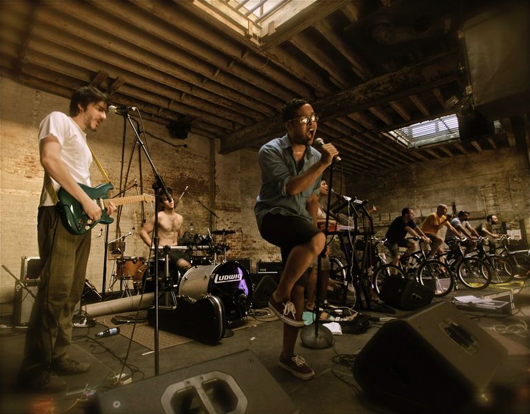 Will Johnson  (a.k.a. Gordon Voidwell) performing at a rehearsal in Bushwick