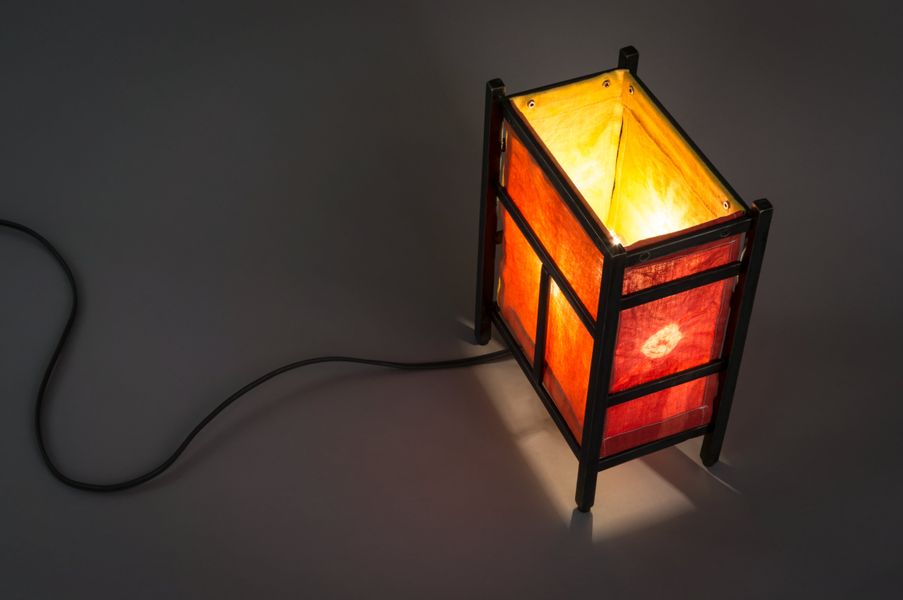 Small lamp with amber glow