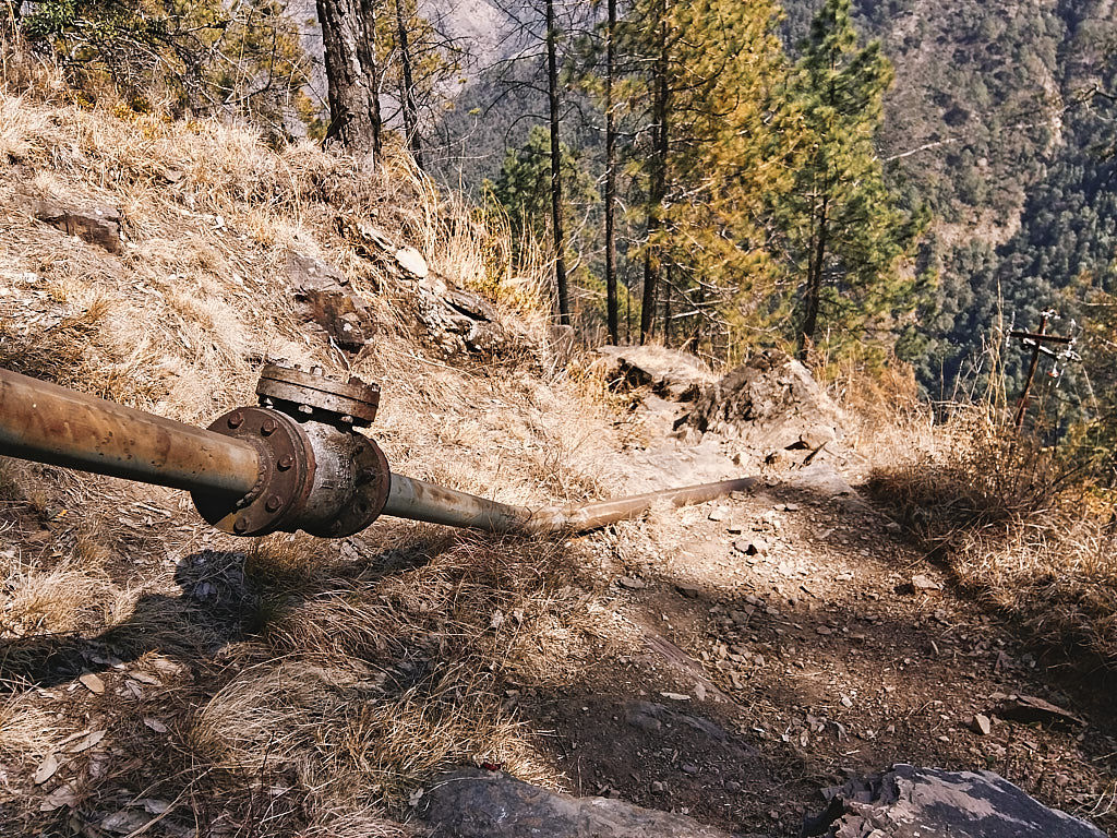 Follow this water pipe all the way to Kolti Village