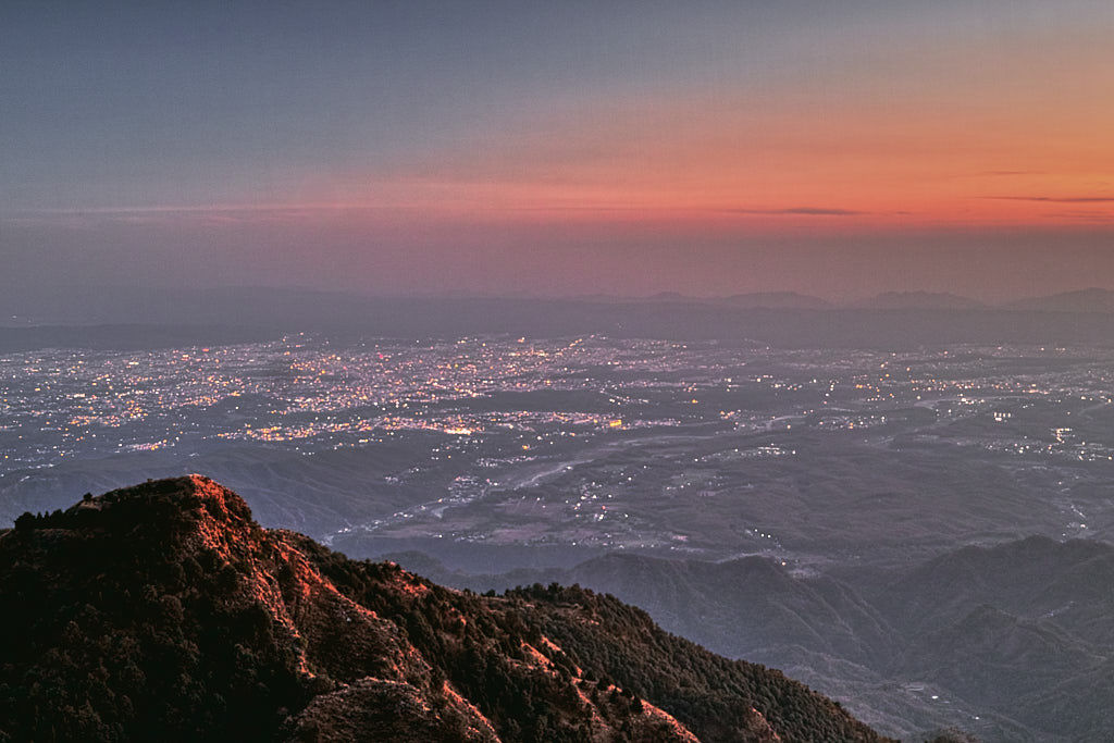 A sunset view from Tibetian player flag hill