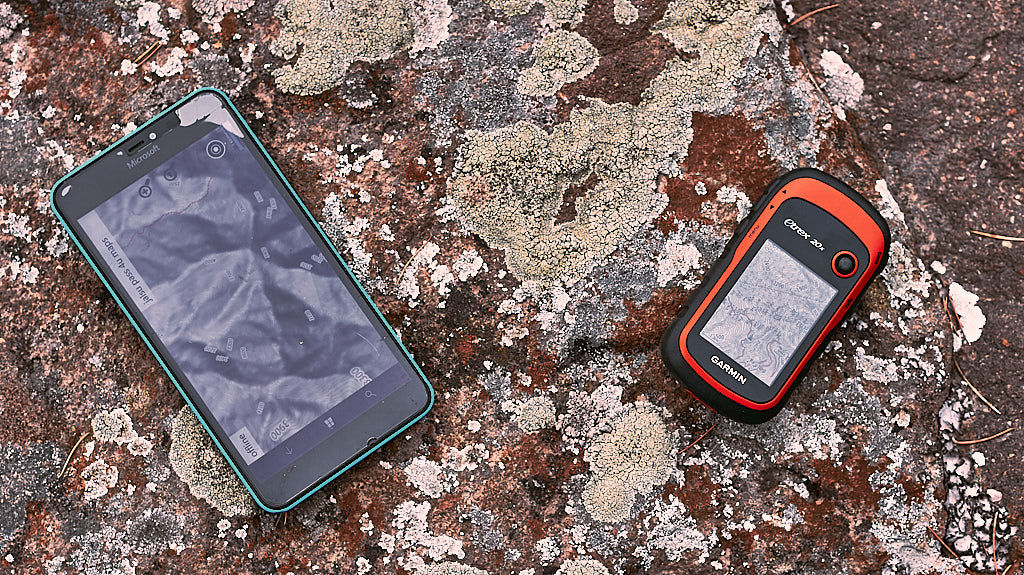 Garmin Etrex 20x - maps compared to a 5.7 inch phone screen