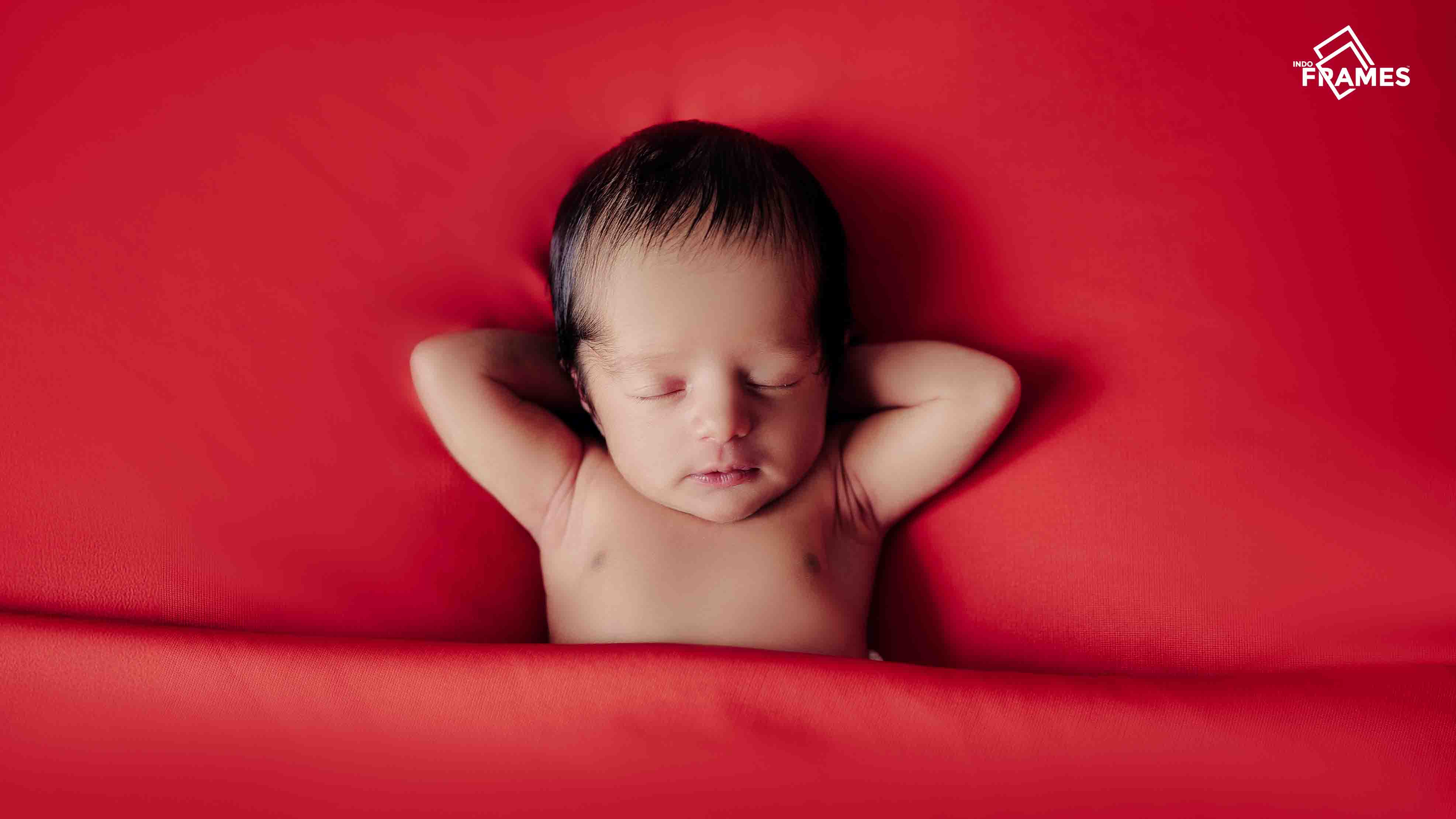Wrapped newborn portrait