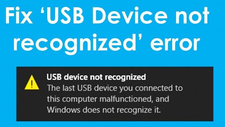 Cara Lengkap Memperbaiki Masalah USB Device Not Recognized Pada Windows 10