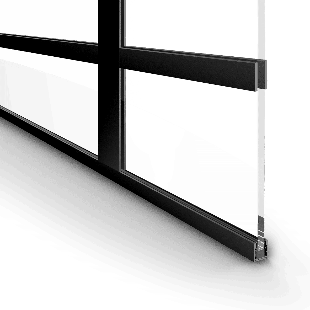 InduX 3D Wall builder-grensesnitt vist på skjerm, laptop og nettbrett.