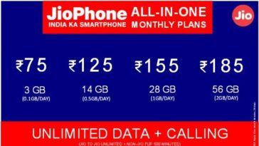 Jio Phone all-in-one plans