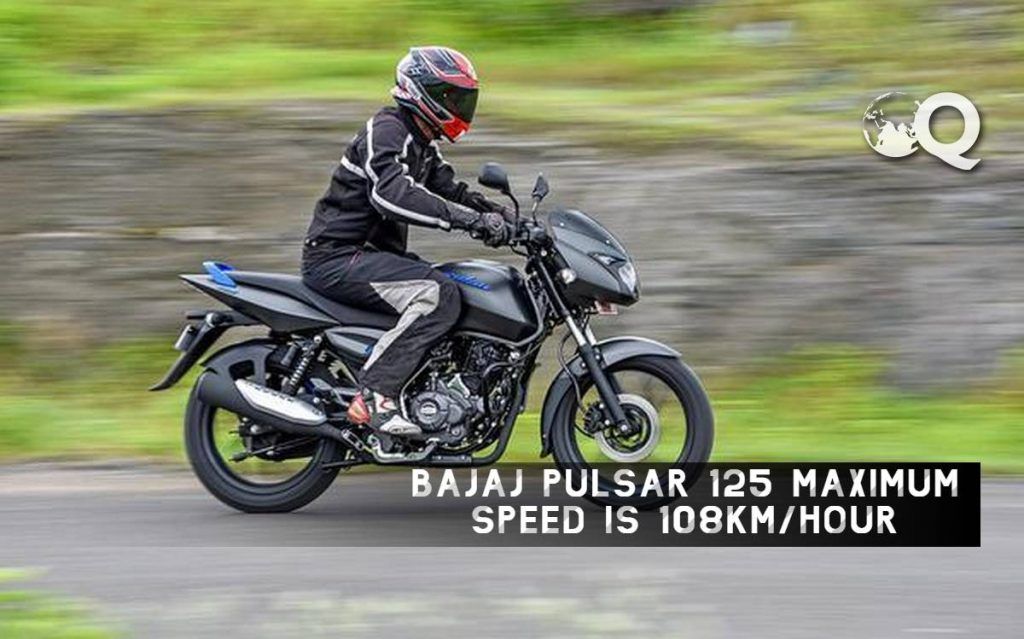 Bajaj Pulsar 125 maximum speed is 108Km/hour