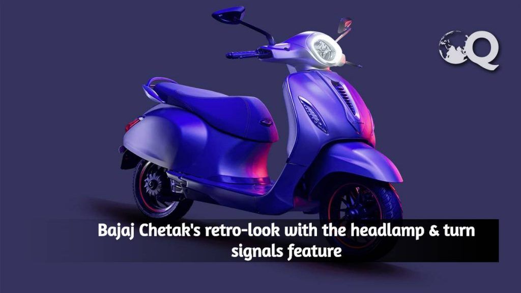 Bajaj Chetak's retro-look with the headlamp & turn signals feature