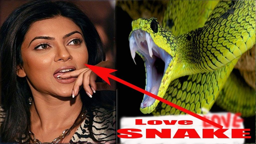 Susmita Sen with snake