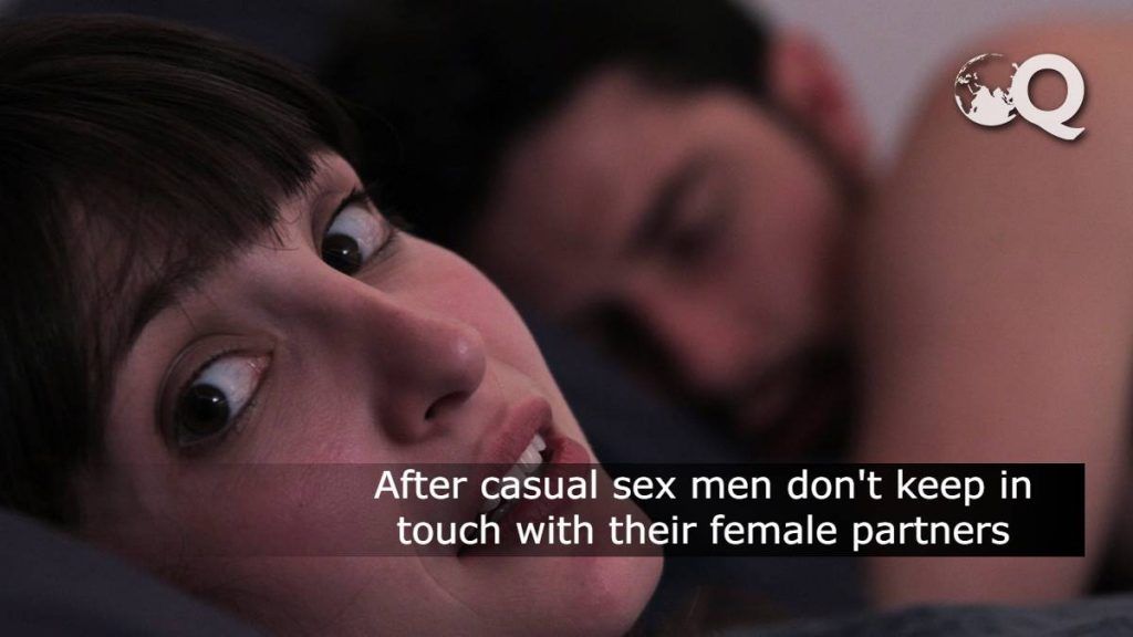  after casual sex men don't keep in touch with their female partners.