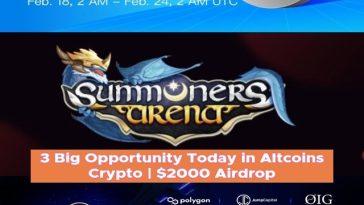 3 Big Opportunity Today in Altcoins Crypto | $2000 Airdrop