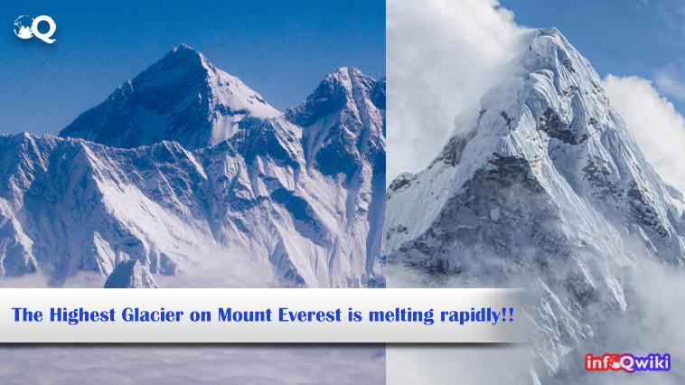 The Highest Glacier on Mount Everest is melting rapidly