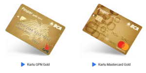 Kartu BCA GPN dan Mastercard Blue