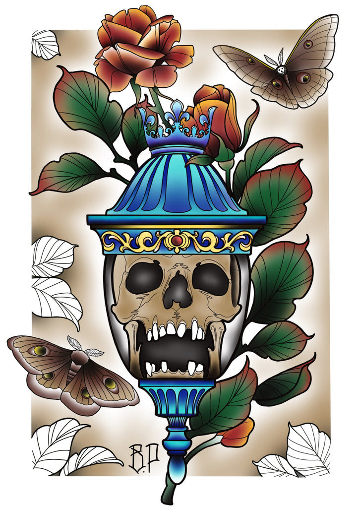 Skull in Lampe