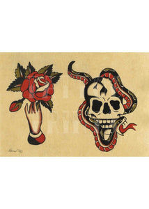 Rose - Skull - Snake