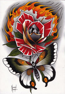 Rose And Butterfly