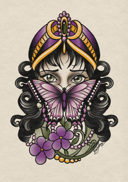 Violet Butterfly Lady