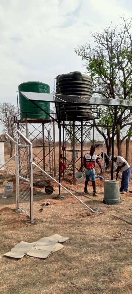 Borehole drilling installation view 1