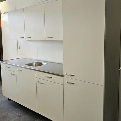 NIEUWE Q-Line Pantry Keuken "Mat Wit Decor" RVS blad INCL. Apparatuur 240 cm thumbnail 17
