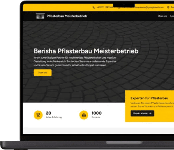Pflasterbau Website