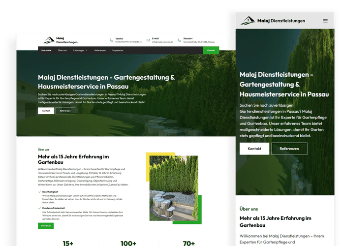 Gartenbau Website