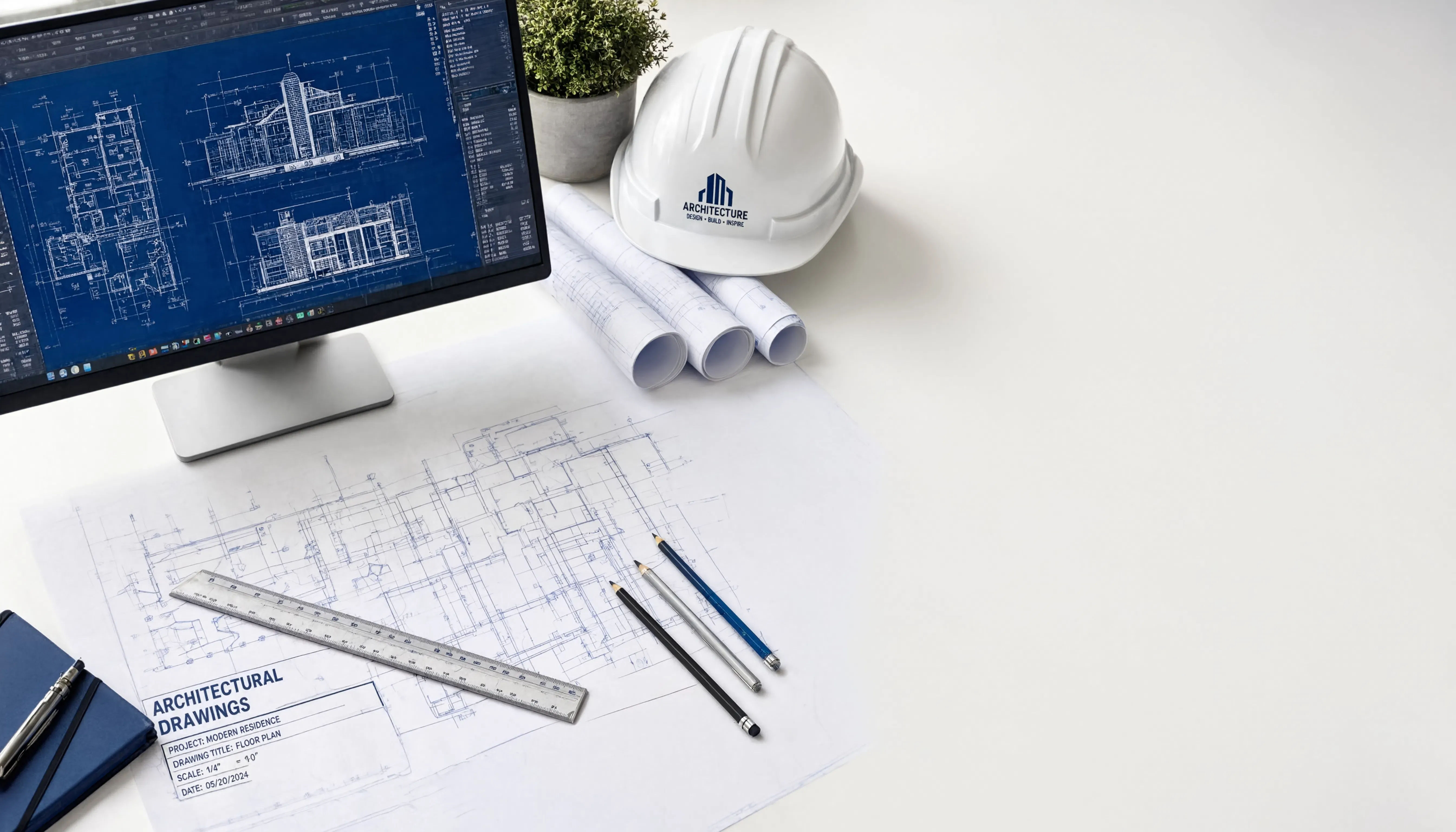 AutoCAD drafting permit package being submitted to building department for residential construction approval