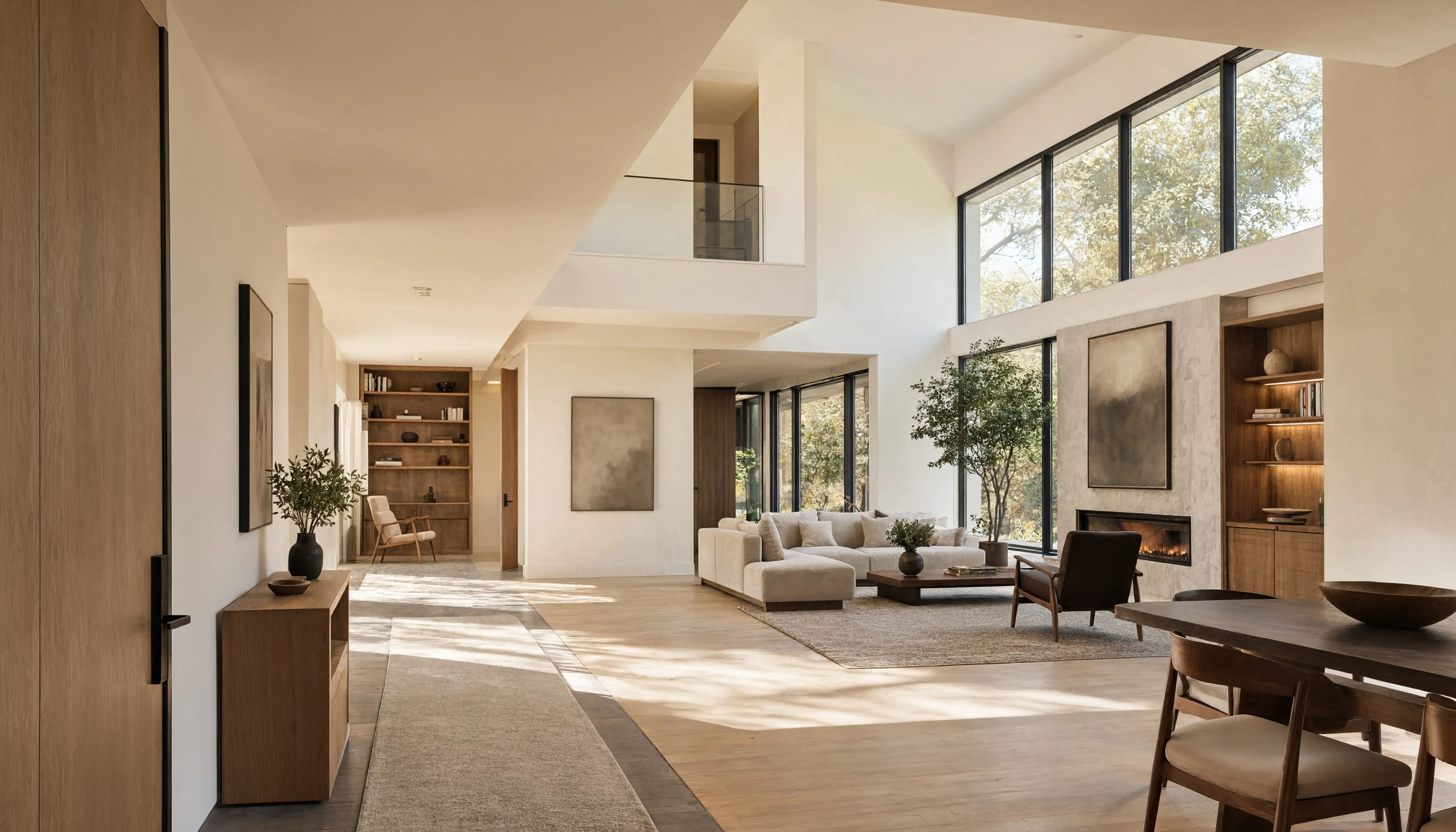 drafting design comparison showing same square footage organized differently — one layout using drafting design principles feels generous, the other cramped