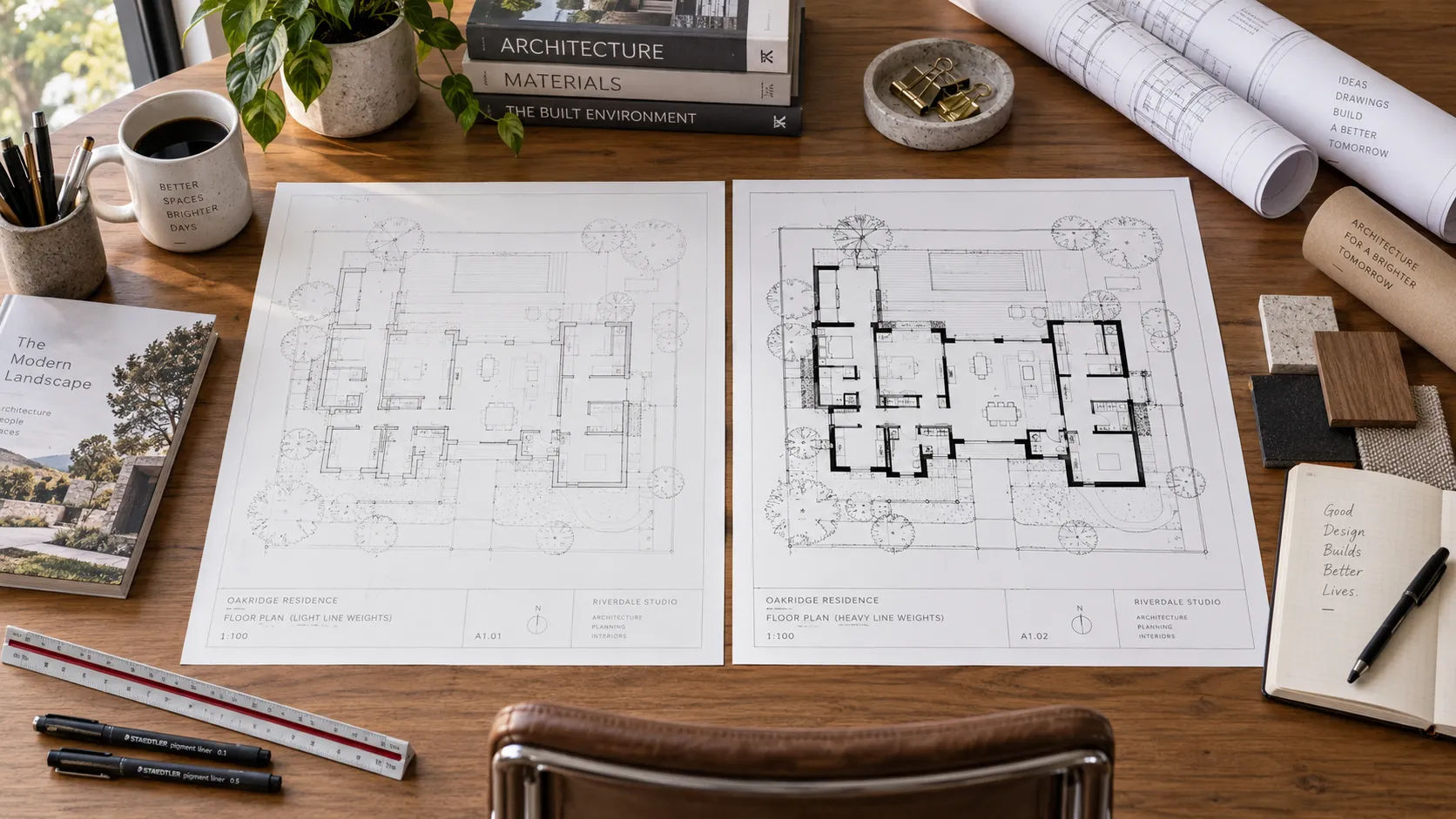 Drawing sheets plotted with the correct and incorrect plot style table