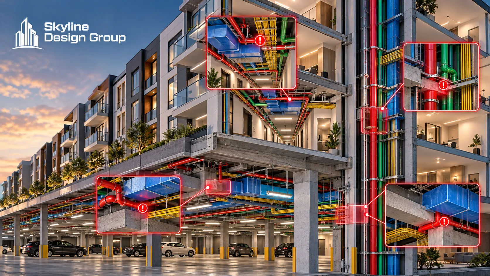 MEP Coordination for Podium Multifamily Buildings