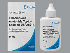 This is a clear Solution Non-oral imprinted with nothing on the front, nothing on the back, and is manufactured by ENCUBE ETHICALS.