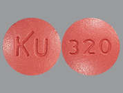 Niacin Er: Esto es un Tableta LP 24 Hr rojo redondo imprimido con KU en la parte delantera, 320 en la parte posterior, y es fabricado por LANNETT CO. INC.