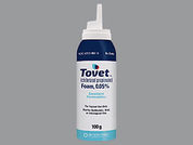 Tovet Emollient: This is a Foam imprinted with nothing on the front, nothing on the back.