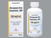 Atovaquone: This is a bright yellow Suspension Oral imprinted with nothing on the front, nothing on the back, and is manufactured by GLENMARK PHARMA.