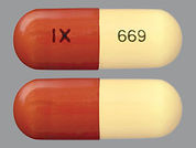 Acitretin: This is a Capsule imprinted with IX on the front, 669 on the back.