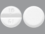 Albuterol Sulfate: Esto es un Tableta imprimido con 10  61 en la parte delantera, nada en la parte posterior, y es fabricado por None.