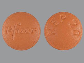 This is a Tablet imprinted with Pfizer on the front, REP20 on the back.