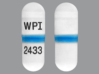 This is a Capsule imprinted with WPI on the front, 2433 on the back.