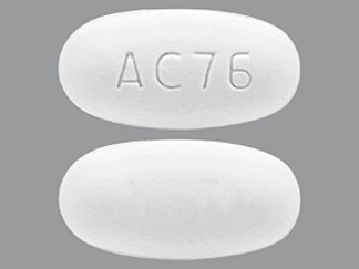This is a Tablet imprinted with AC76 on the front, nothing on the back.