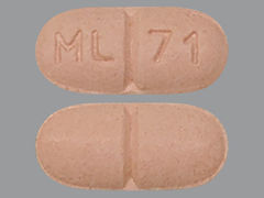 This is a Tablet imprinted with ML 71 on the front, nothing on the back.