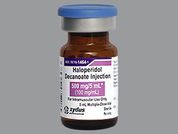 Haloperidol Decanoate: Esto es un Vial imprimido con nada en la parte delantera, nada en la parte posterior, y es fabricado por None.