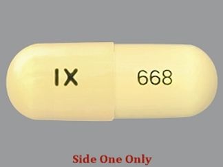 This is a Capsule imprinted with IX on the front, 668 on the back.