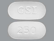 Viread: This is a white oblong Tablet imprinted with GSI on the front, 250 on the back, and is manufactured by GILEAD SCIENCES.