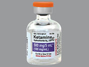 Ketamine Hcl: This is a Vial imprinted with nothing on the front, nothing on the back.