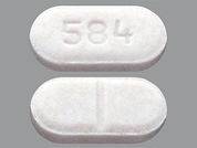 Liothyronine Sodium: Esto es un Tableta imprimido con 584 en la parte delantera, nada en la parte posterior, y es fabricado por None.