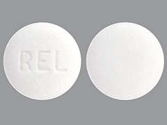 Esto es un Tableta blanco redondo imprimido con REL en la parte delantera, nada en la parte posterior, y es fabricado por SALIX/BAUSCH HE.