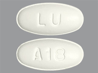 This is a Tablet imprinted with LU on the front, A18 on the back.