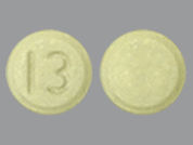 Clozapine Odt: This is a Tablet Disintegrating imprinted with I3 on the front, nothing on the back.