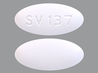 This is a Tablet imprinted with SV 137 on the front, nothing on the back.