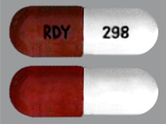 Esto es un Cápsula imprimido con RDY en la parte delantera, 298 en la parte posterior, y es fabricado por None.