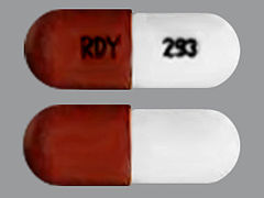 This is a Capsule imprinted with RDY on the front, 293 on the back.